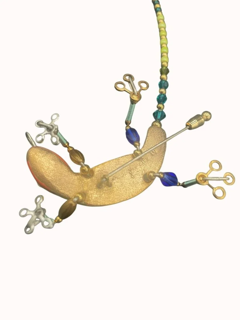 Cynthia Chuang & Erh-Ping Hand-Made Porcelain Chameleon Lizard Brooch Pin